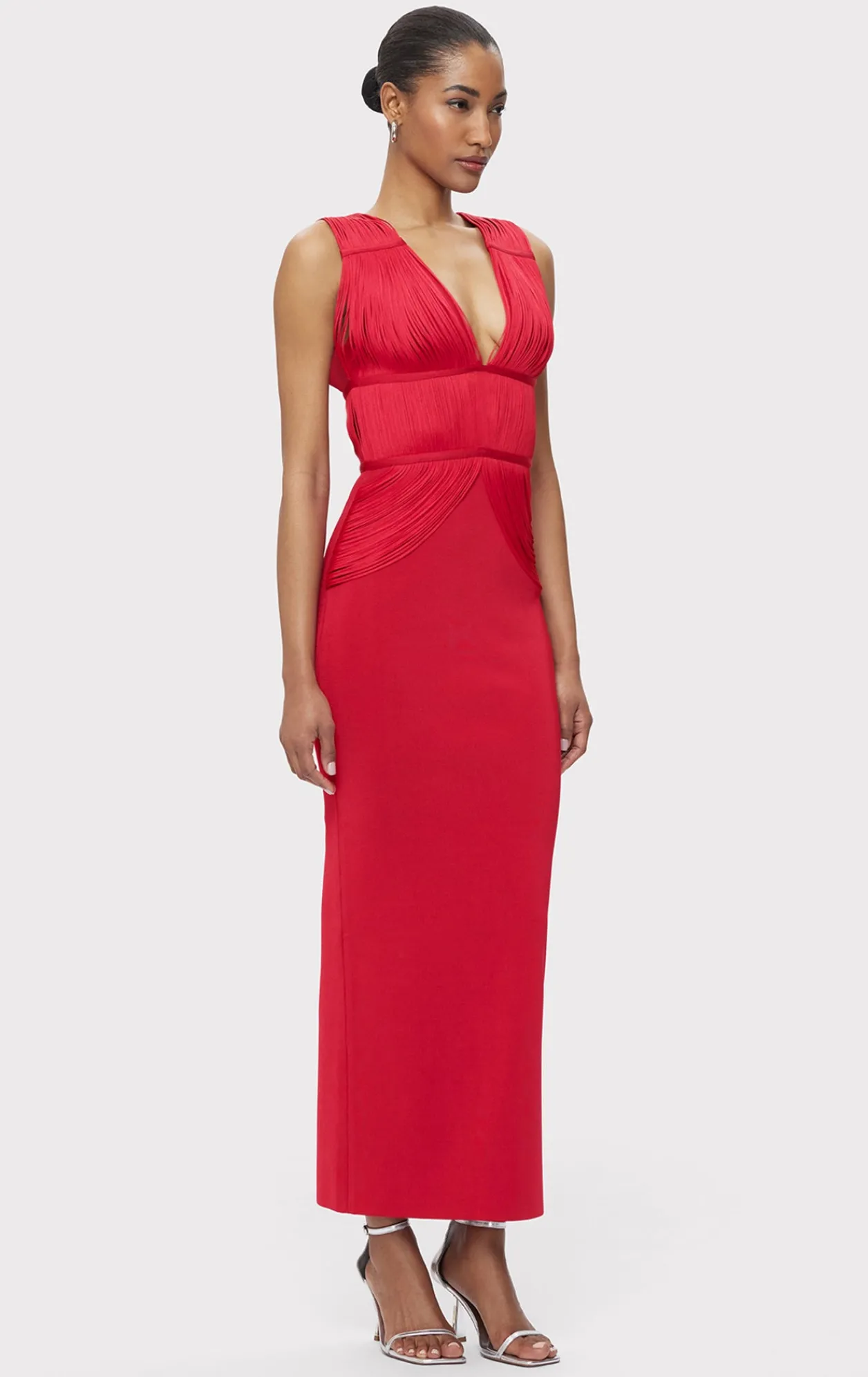 Dresses|Gowns-Hervé Léger THE LILLIAN GOWN RIO RED