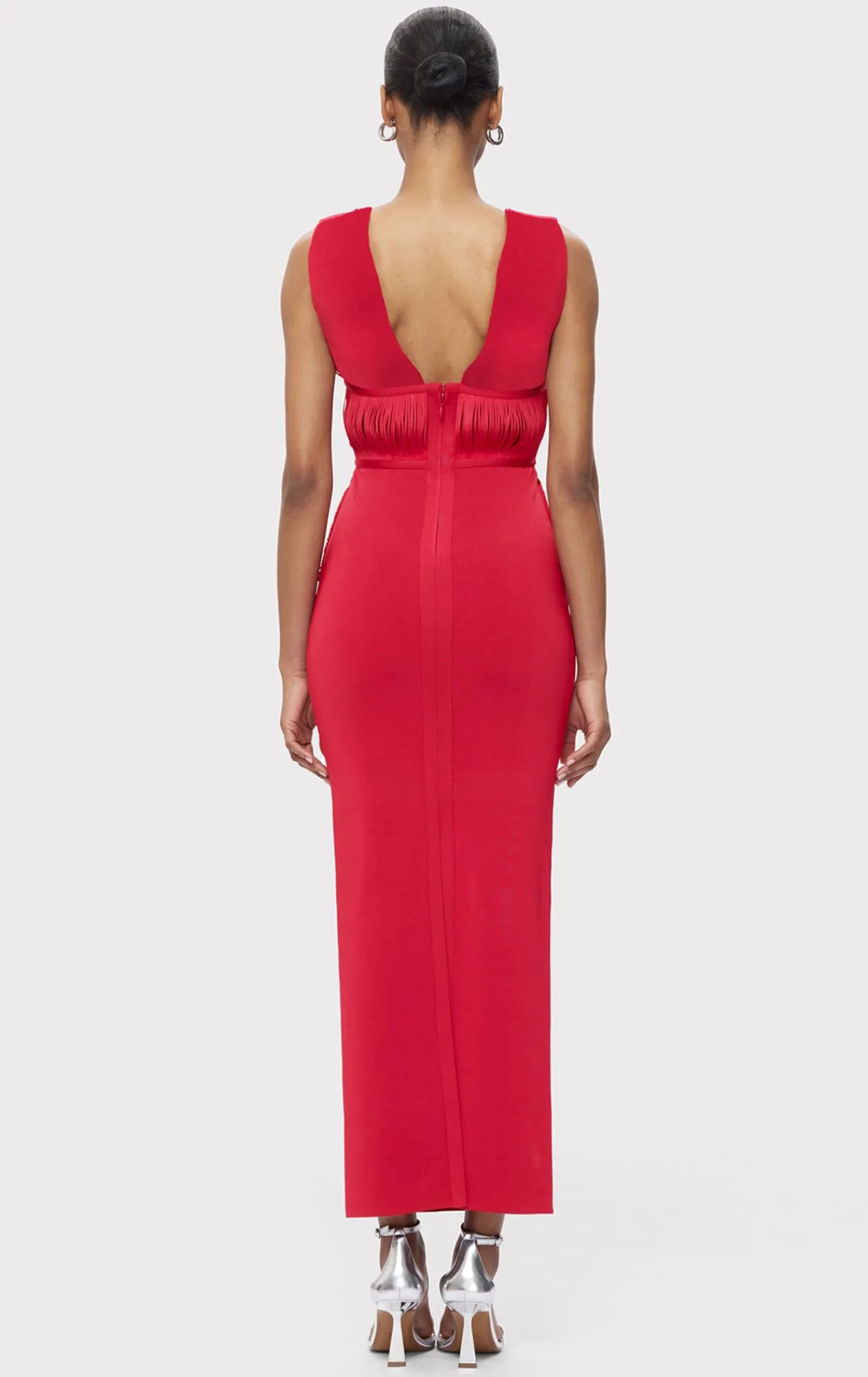 Dresses|Gowns-Hervé Léger THE LILLIAN GOWN RIO RED