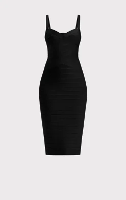 Dresses-Hervé Léger THE MARIA DRESS BLACK