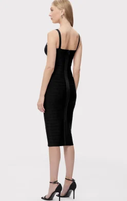 Dresses-Hervé Léger THE MARIA DRESS BLACK