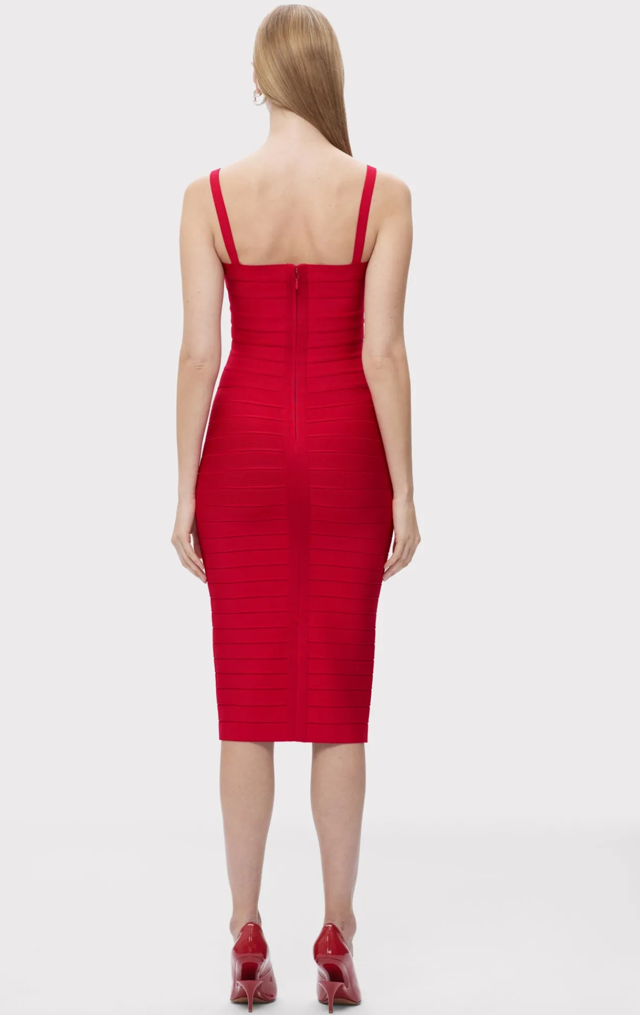 Dresses-Hervé Léger THE MARIA DRESS RIO RED