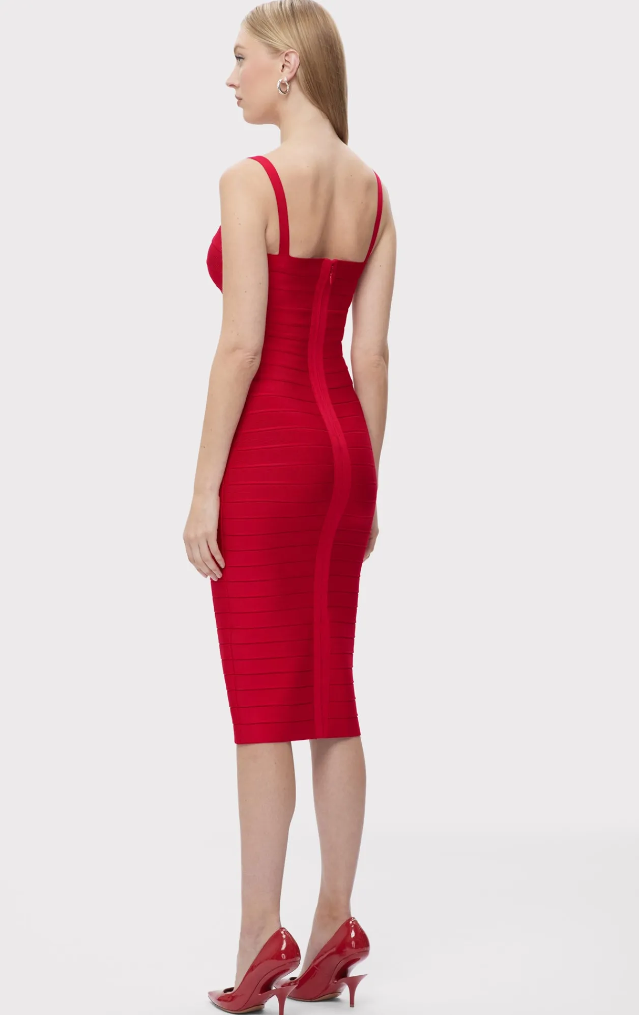Dresses-Hervé Léger THE MARIA DRESS RIO RED