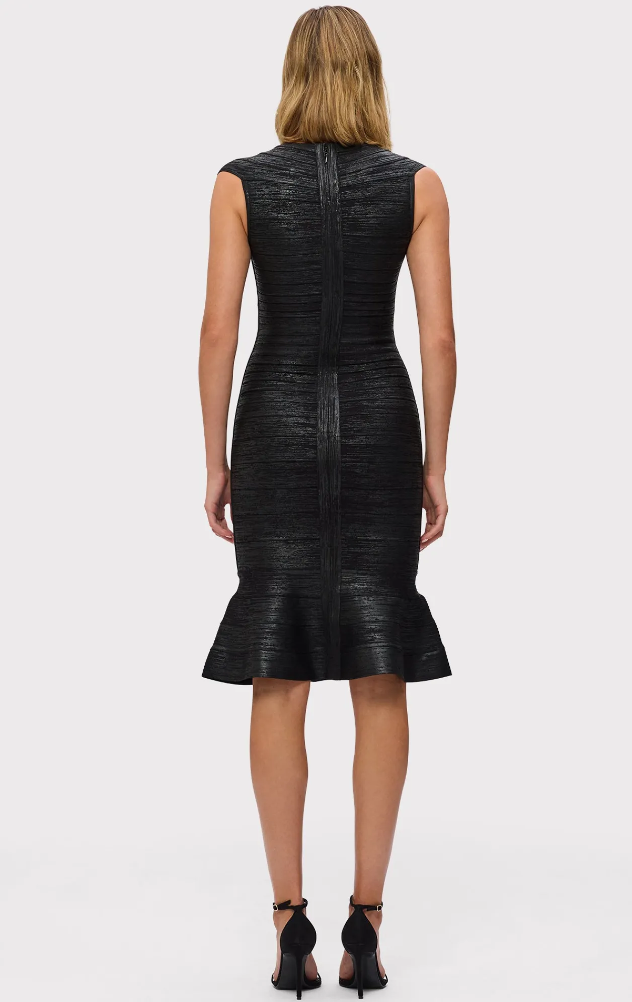 Dresses-Hervé Léger THE METALLIC SOPHIE DRESS BLACK FOIL