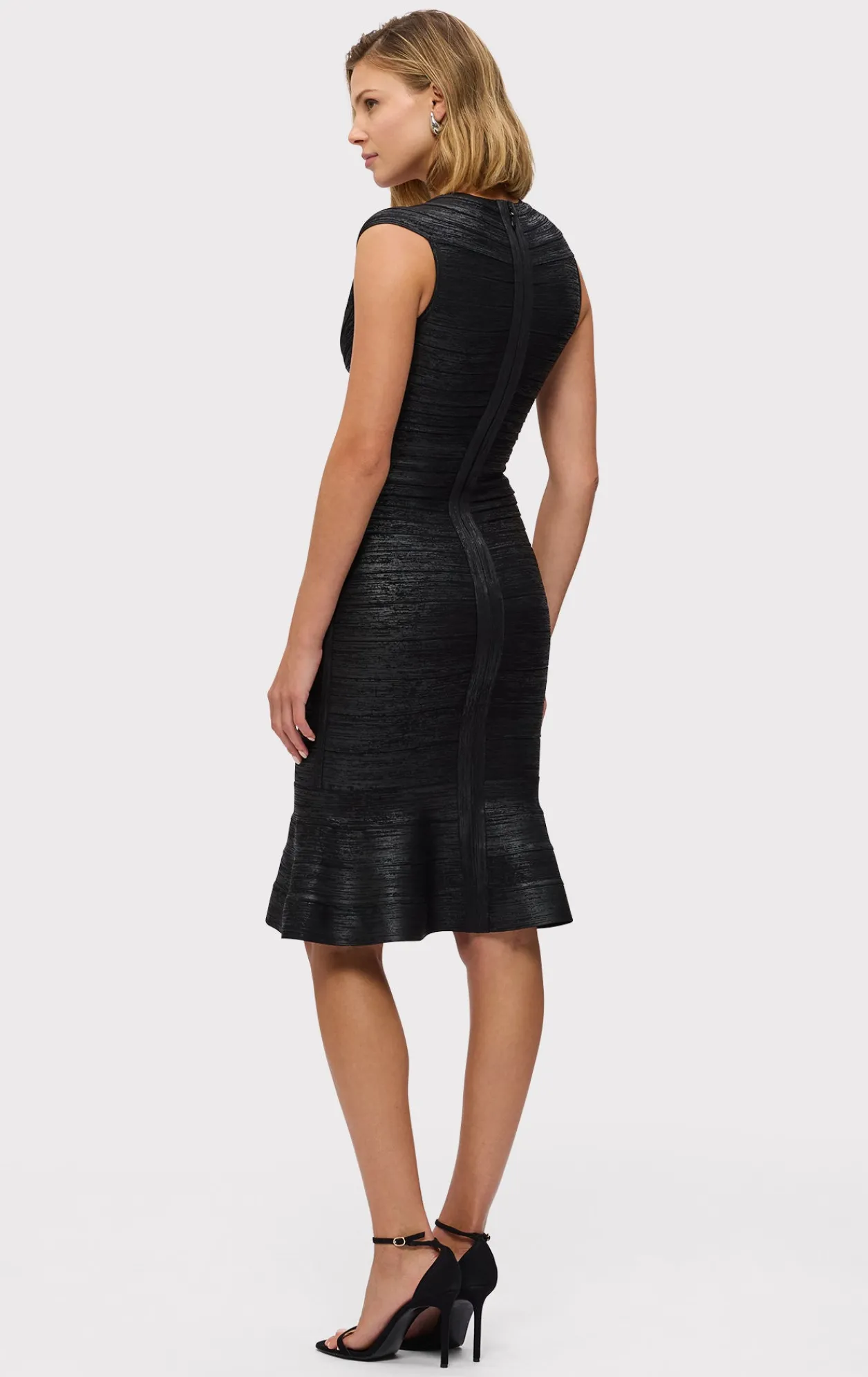 Dresses-Hervé Léger THE METALLIC SOPHIE DRESS BLACK FOIL
