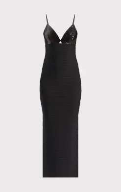 Dresses|Gowns-Hervé Léger THE MILLIE GOWN BLACK
