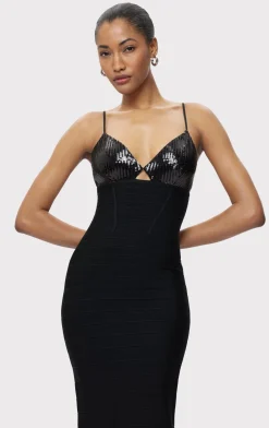 Dresses|Gowns-Hervé Léger THE MILLIE GOWN BLACK