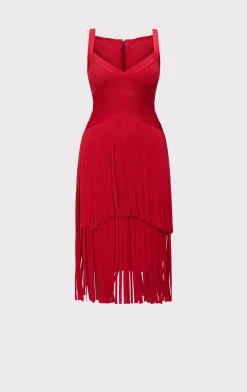 Dresses-Hervé Léger THE MISCHA DRESS LIPSTICK RED