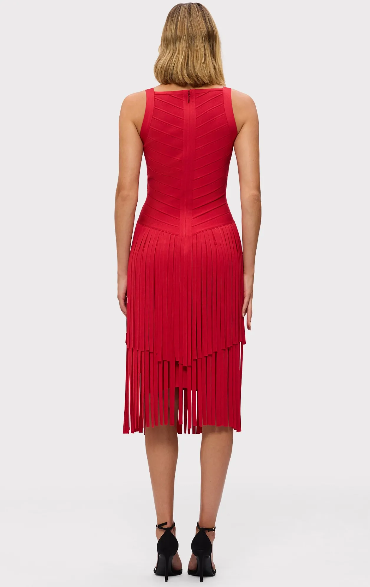 Dresses-Hervé Léger THE MISCHA DRESS LIPSTICK RED