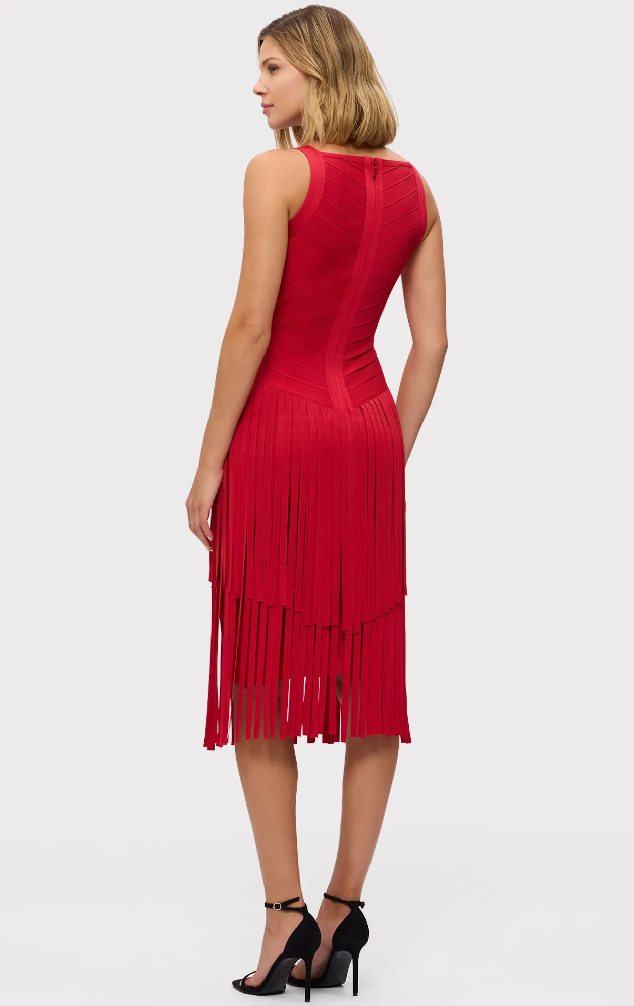 Dresses-Hervé Léger THE MISCHA DRESS LIPSTICK RED