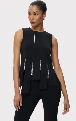 Separates|Tops-Hervé Léger THE NAOMI TOP BLACK