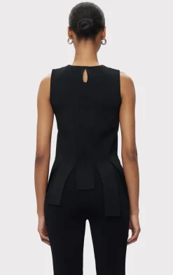 Separates|Tops-Hervé Léger THE NAOMI TOP BLACK