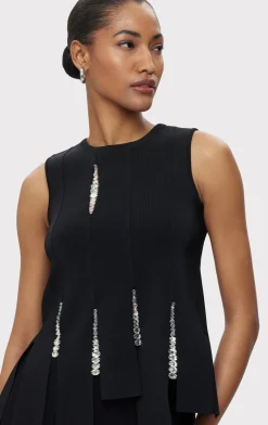 Separates|Tops-Hervé Léger THE NAOMI TOP BLACK