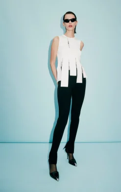Separates|Tops-Hervé Léger THE NAOMI TOP ALABASTER
