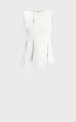 Separates|Tops-Hervé Léger THE NAOMI TOP ALABASTER