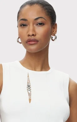 Separates|Tops-Hervé Léger THE NAOMI TOP ALABASTER