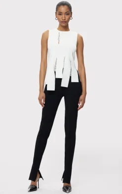 Separates|Tops-Hervé Léger THE NAOMI TOP ALABASTER