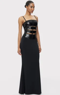 Dresses|Gowns-Hervé Léger THE NOVA GOWN BLACK