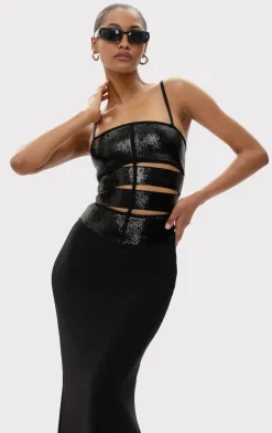 Dresses|Gowns-Hervé Léger THE NOVA GOWN BLACK