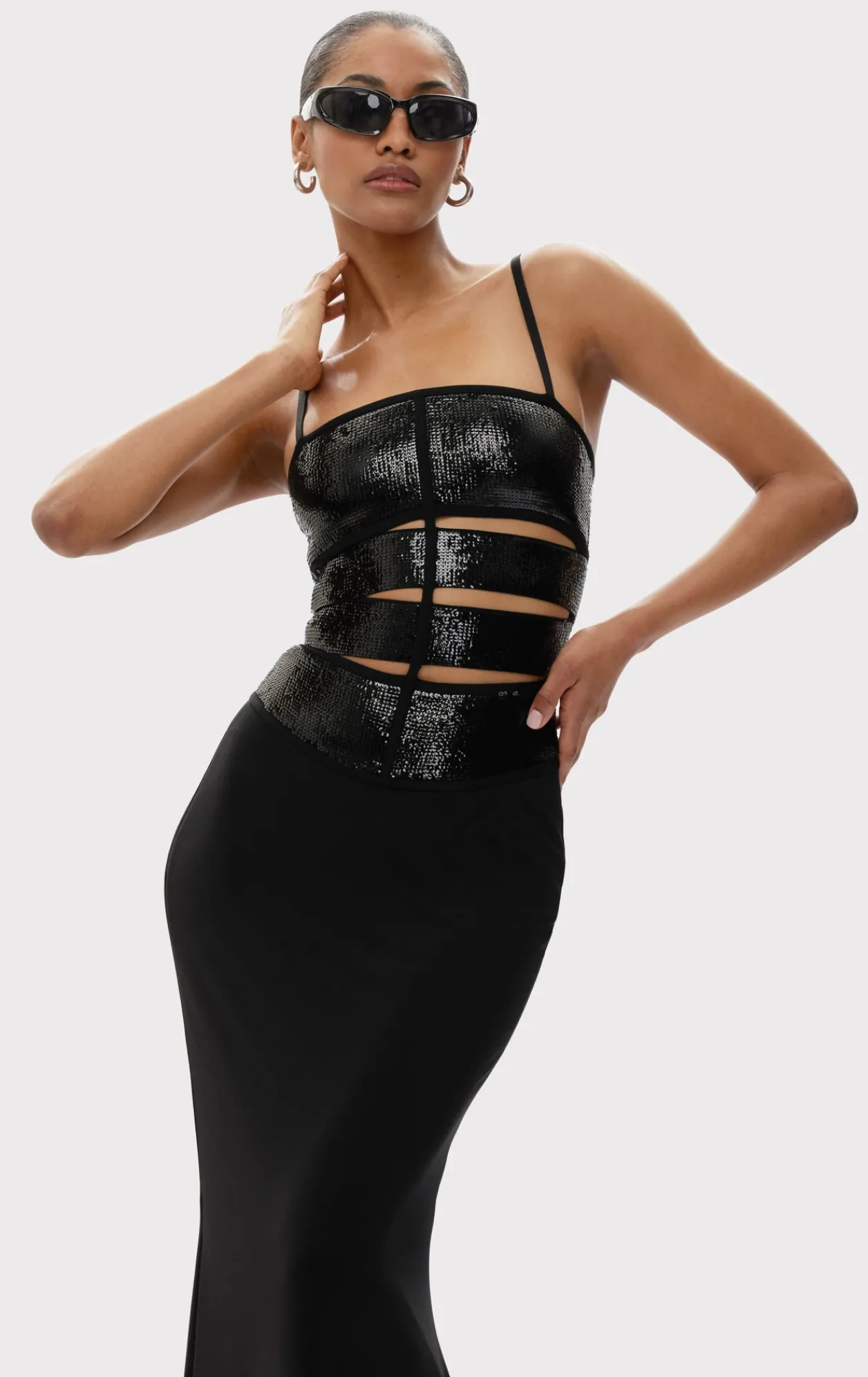 Dresses|Gowns-Hervé Léger THE NOVA GOWN BLACK