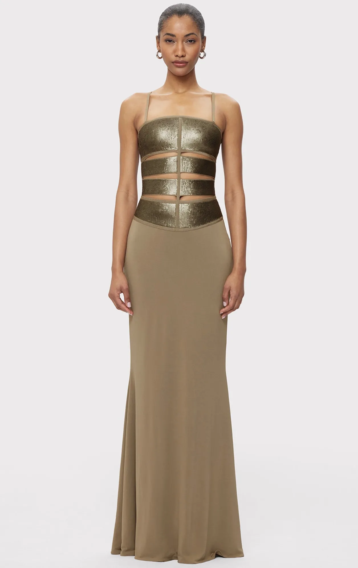 Dresses|Gowns-Hervé Léger THE NOVA GOWN TRUFFLE