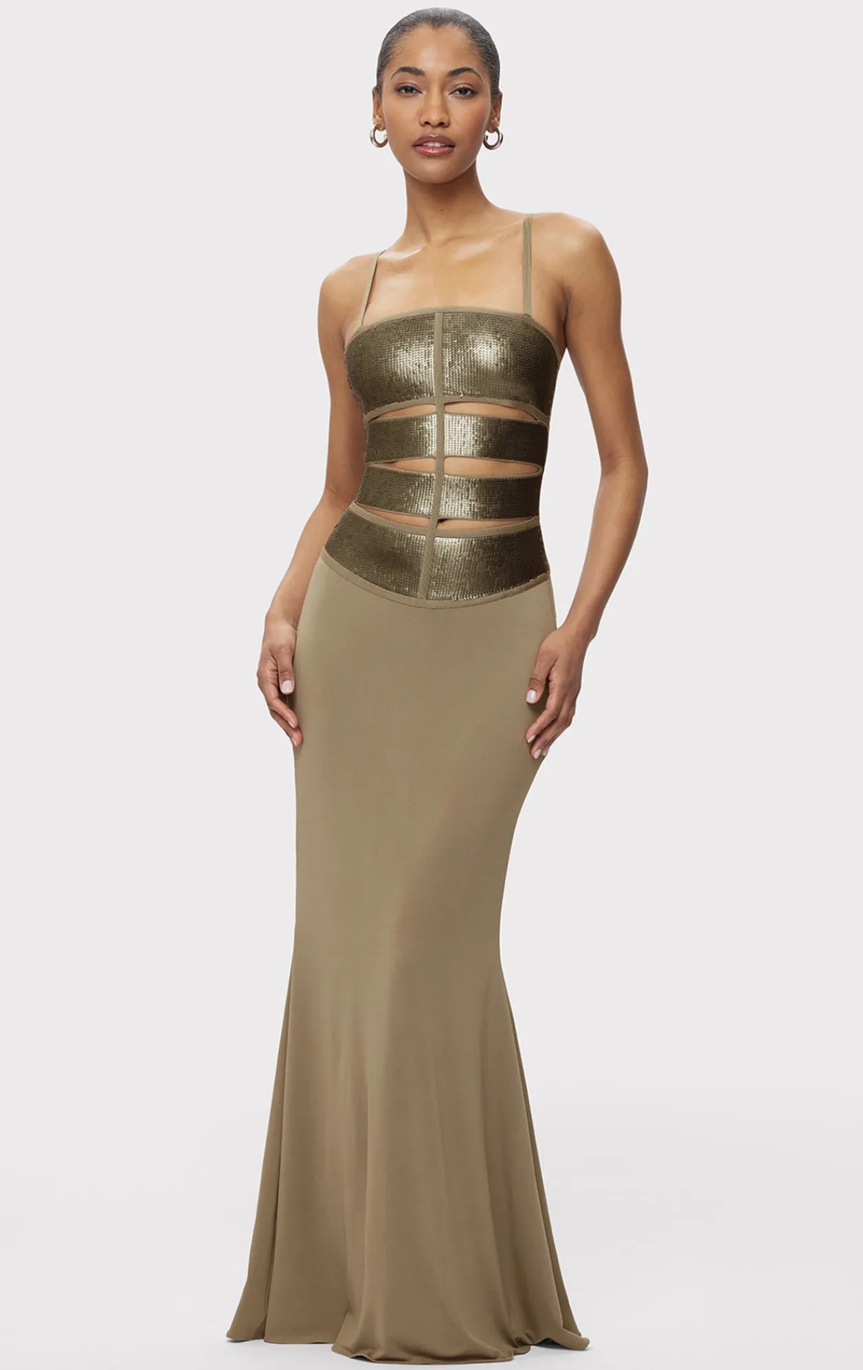 Dresses|Gowns-Hervé Léger THE NOVA GOWN TRUFFLE