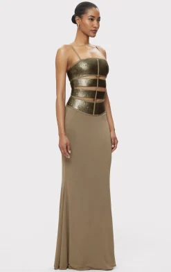 Dresses|Gowns-Hervé Léger THE NOVA GOWN TRUFFLE