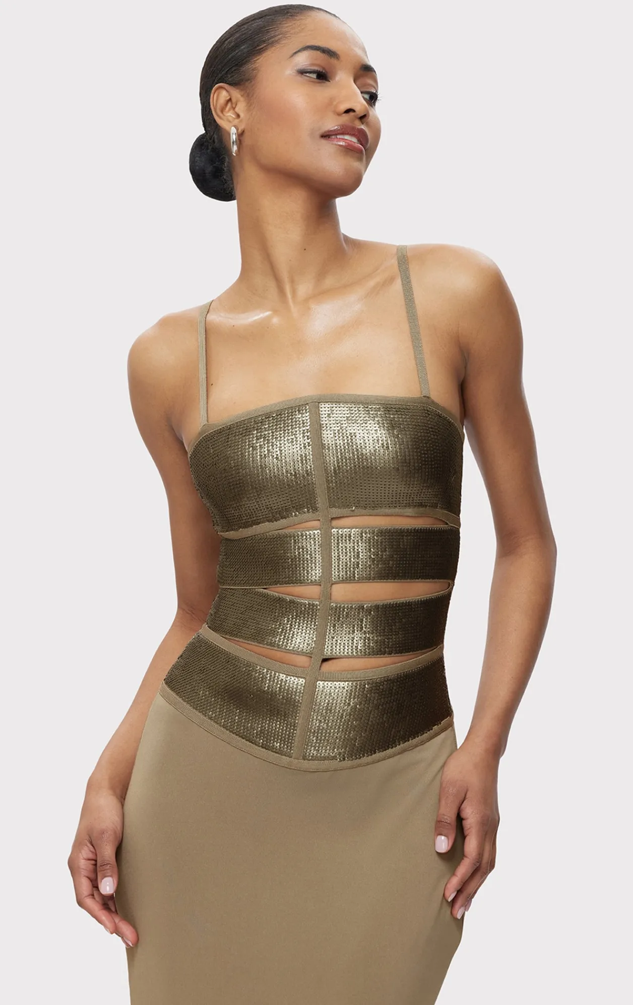 Dresses|Gowns-Hervé Léger THE NOVA GOWN TRUFFLE