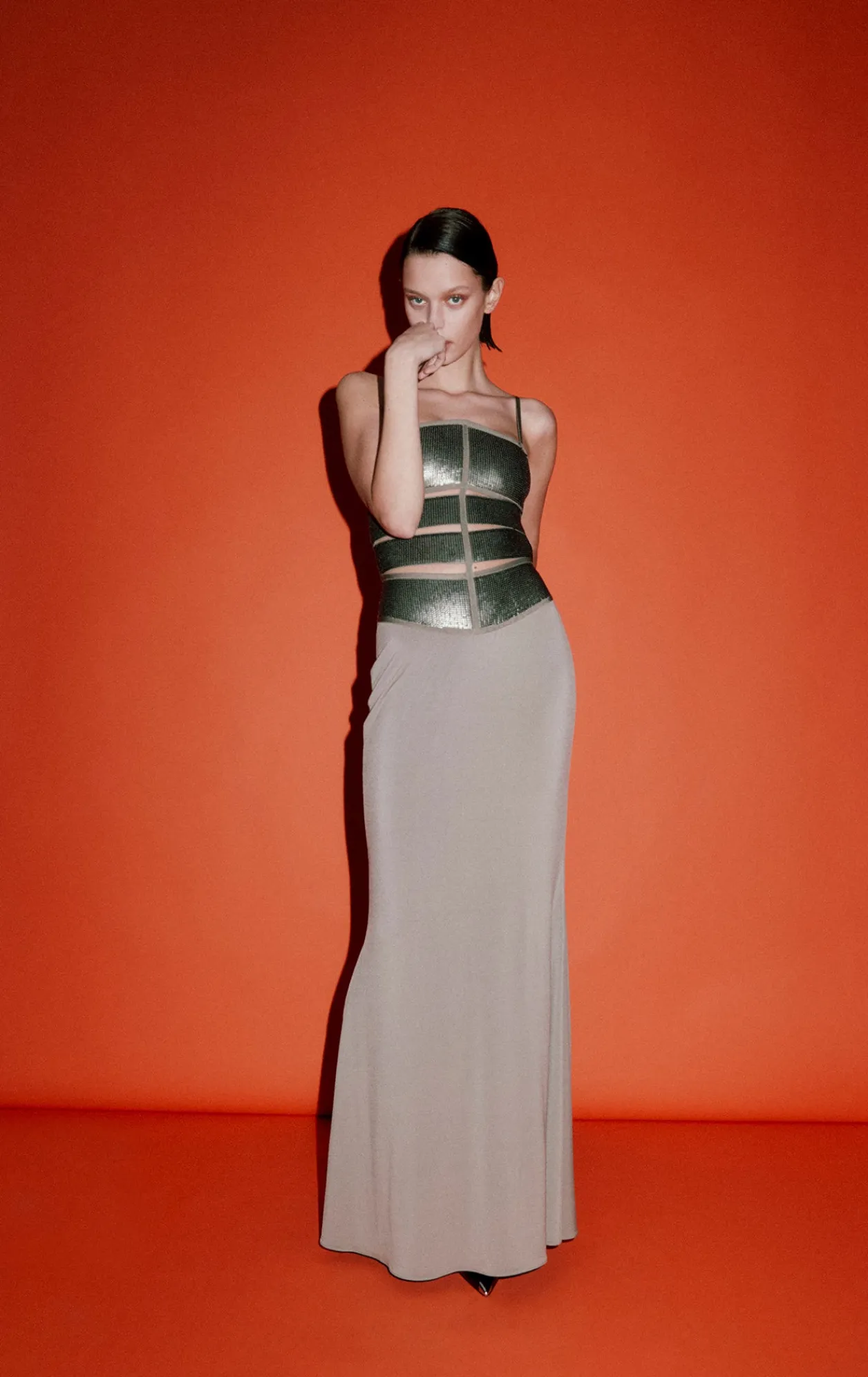 Dresses|Gowns-Hervé Léger THE NOVA GOWN TRUFFLE