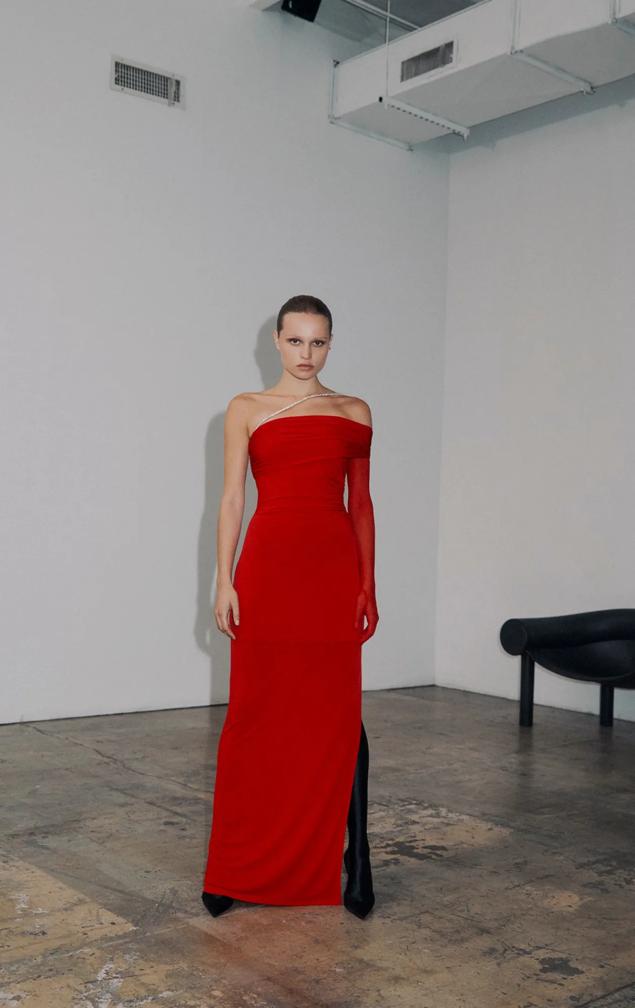 Dresses|Gowns-Hervé Léger THE OLIVIA GOWN CHILI