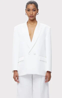 Separates|Jackets-Hervé Léger THE PIM BLAZER ALABASTER