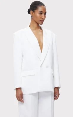Separates|Jackets-Hervé Léger THE PIM BLAZER ALABASTER