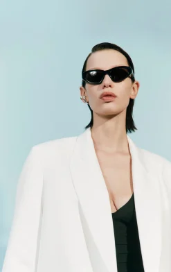 Separates|Jackets-Hervé Léger THE PIM BLAZER ALABASTER