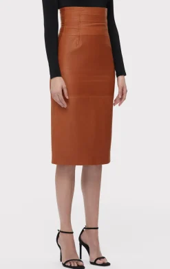 Separates|Bottoms-Hervé Léger THE PIPER SKIRT CARAMEL