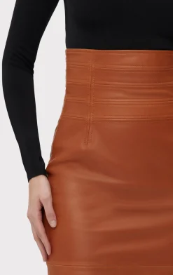 Separates|Bottoms-Hervé Léger THE PIPER SKIRT CARAMEL