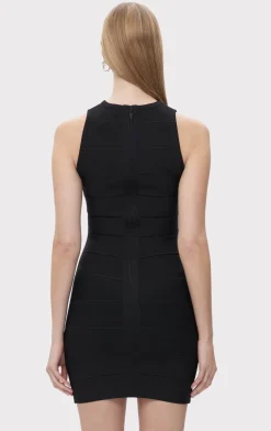 Dresses-Hervé Léger THE QUINN DRESS BLACK FOIL