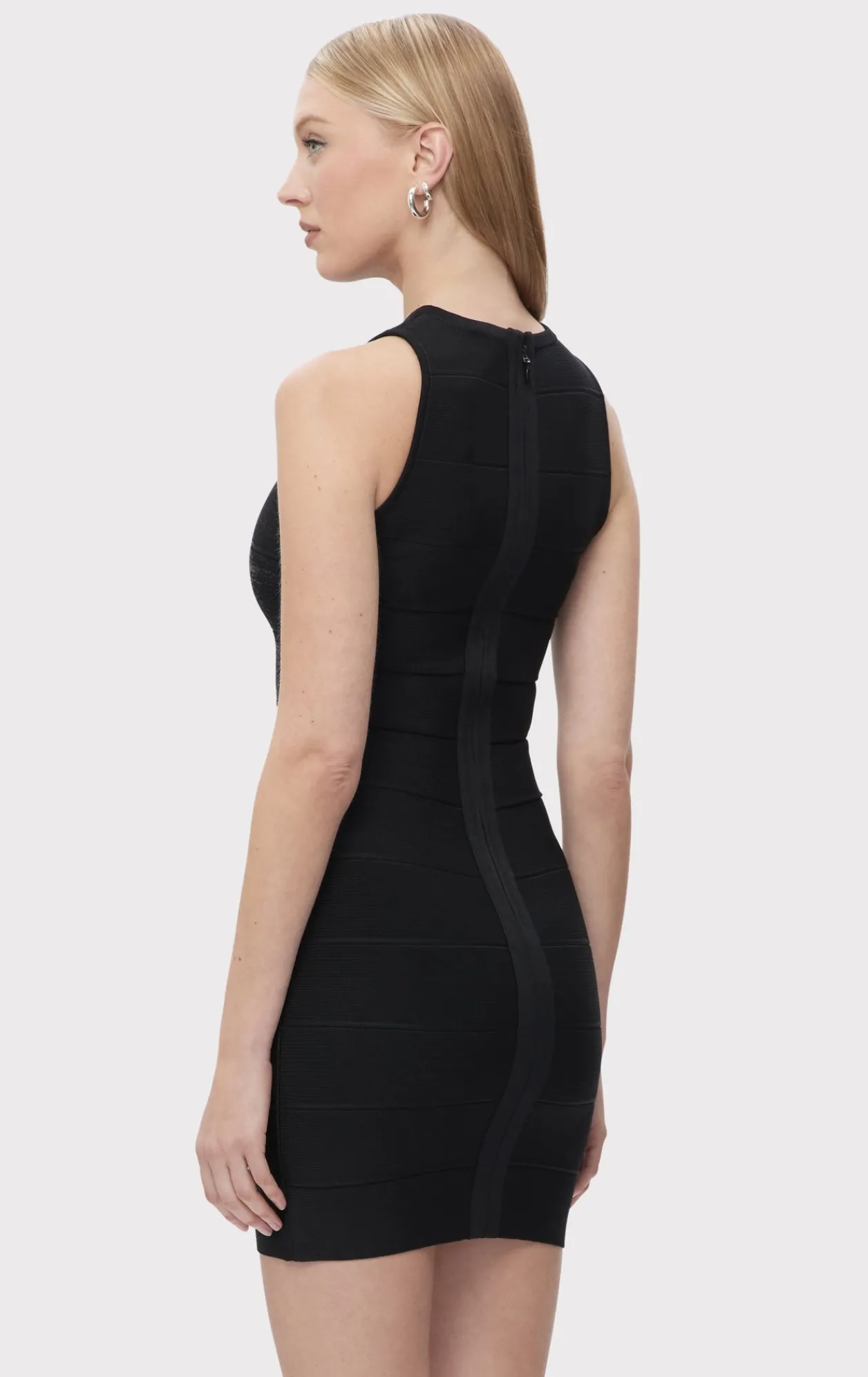 Dresses-Hervé Léger THE QUINN DRESS BLACK FOIL