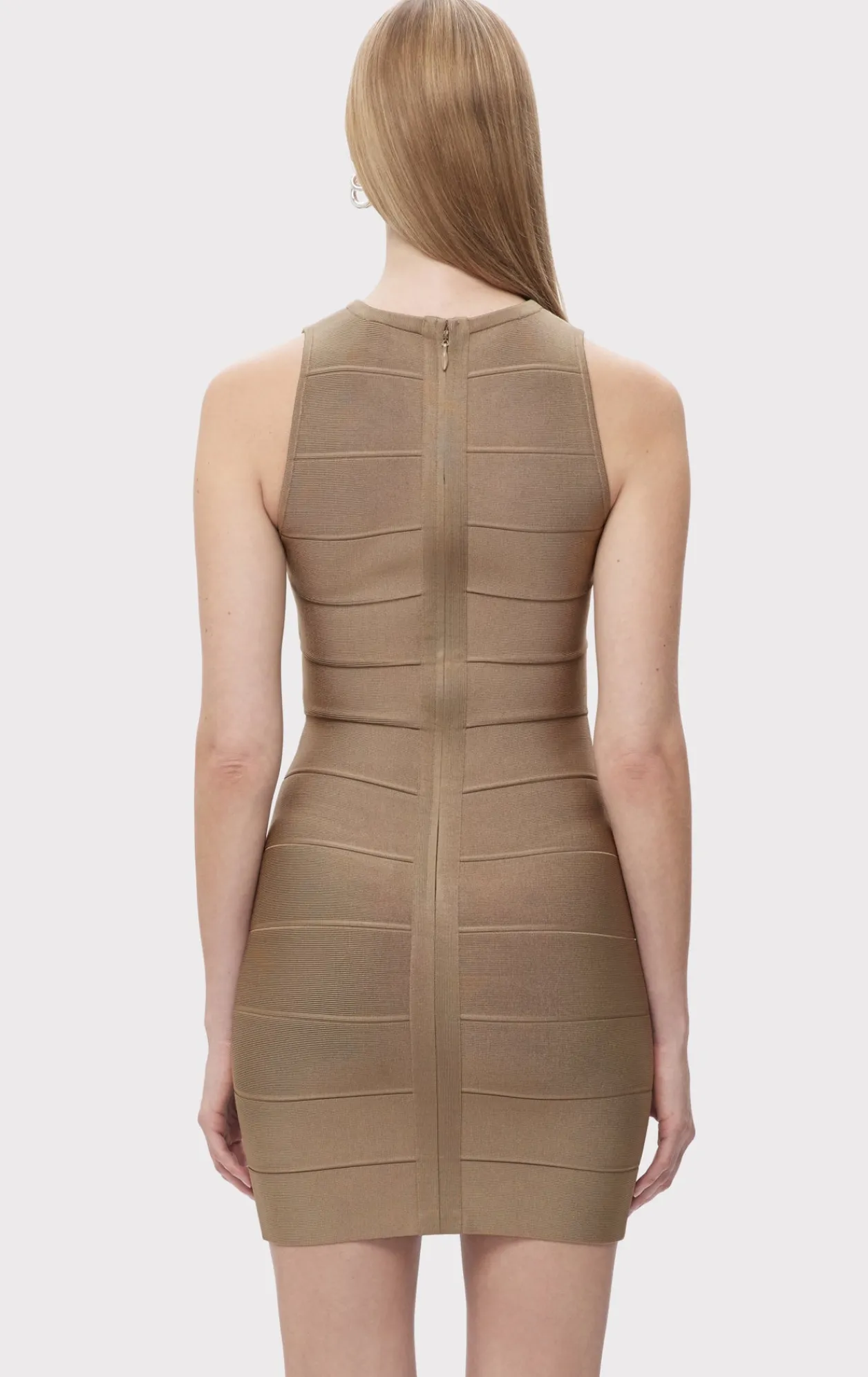 Dresses-Hervé Léger THE QUINN DRESS LATTE FOIL