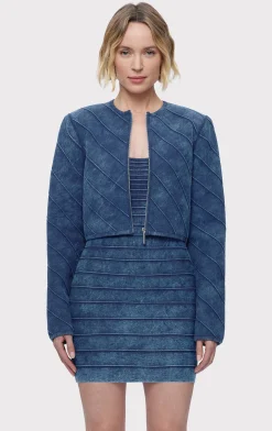 Separates|Jackets-Hervé Léger THE RILEY JACKET INDIGO MULTI
