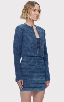 Separates|Jackets-Hervé Léger THE RILEY JACKET INDIGO MULTI