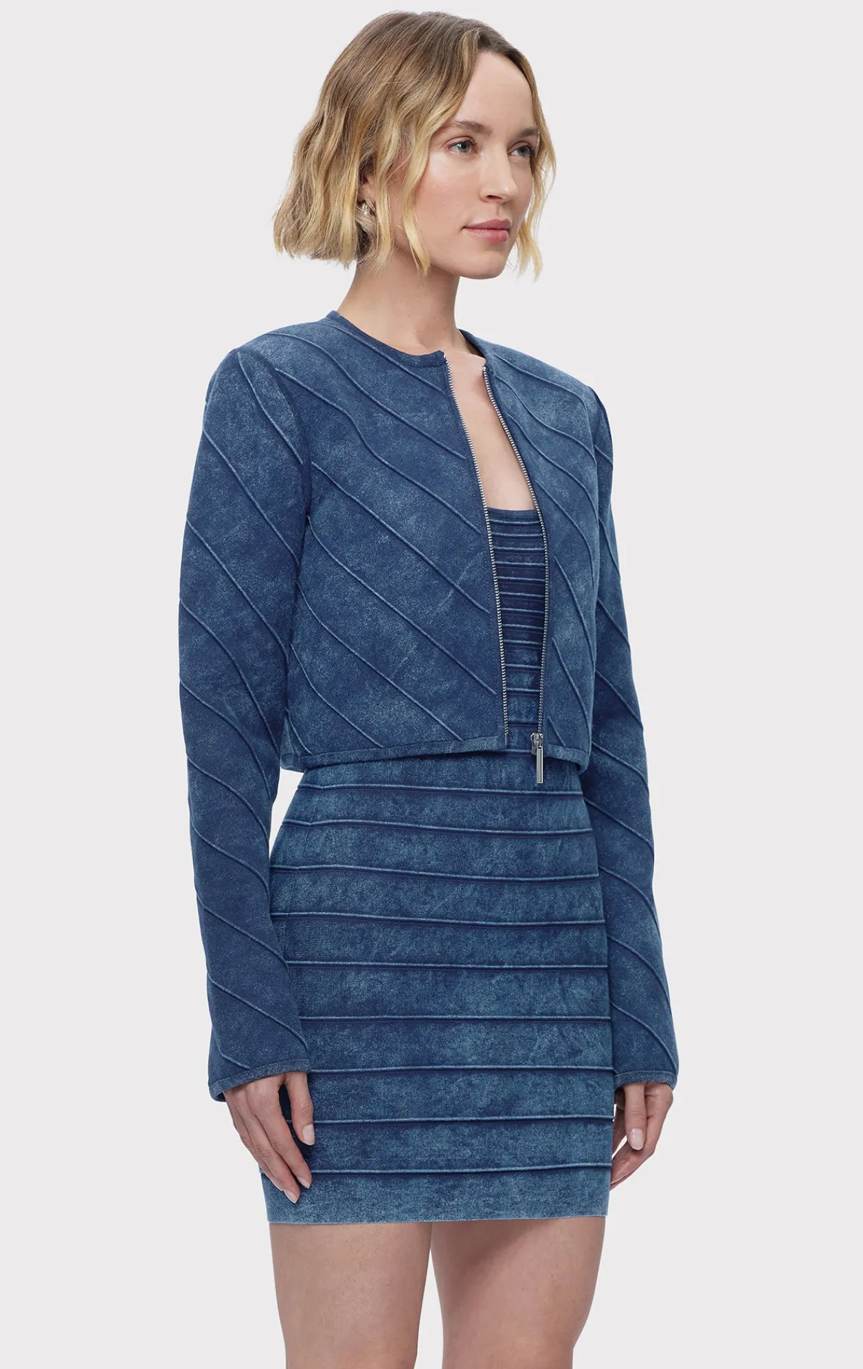 Separates|Jackets-Hervé Léger THE RILEY JACKET INDIGO MULTI