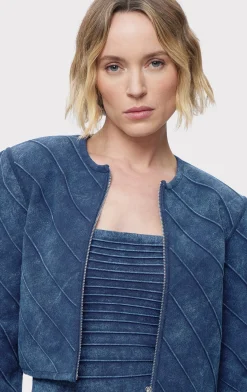 Separates|Jackets-Hervé Léger THE RILEY JACKET INDIGO MULTI