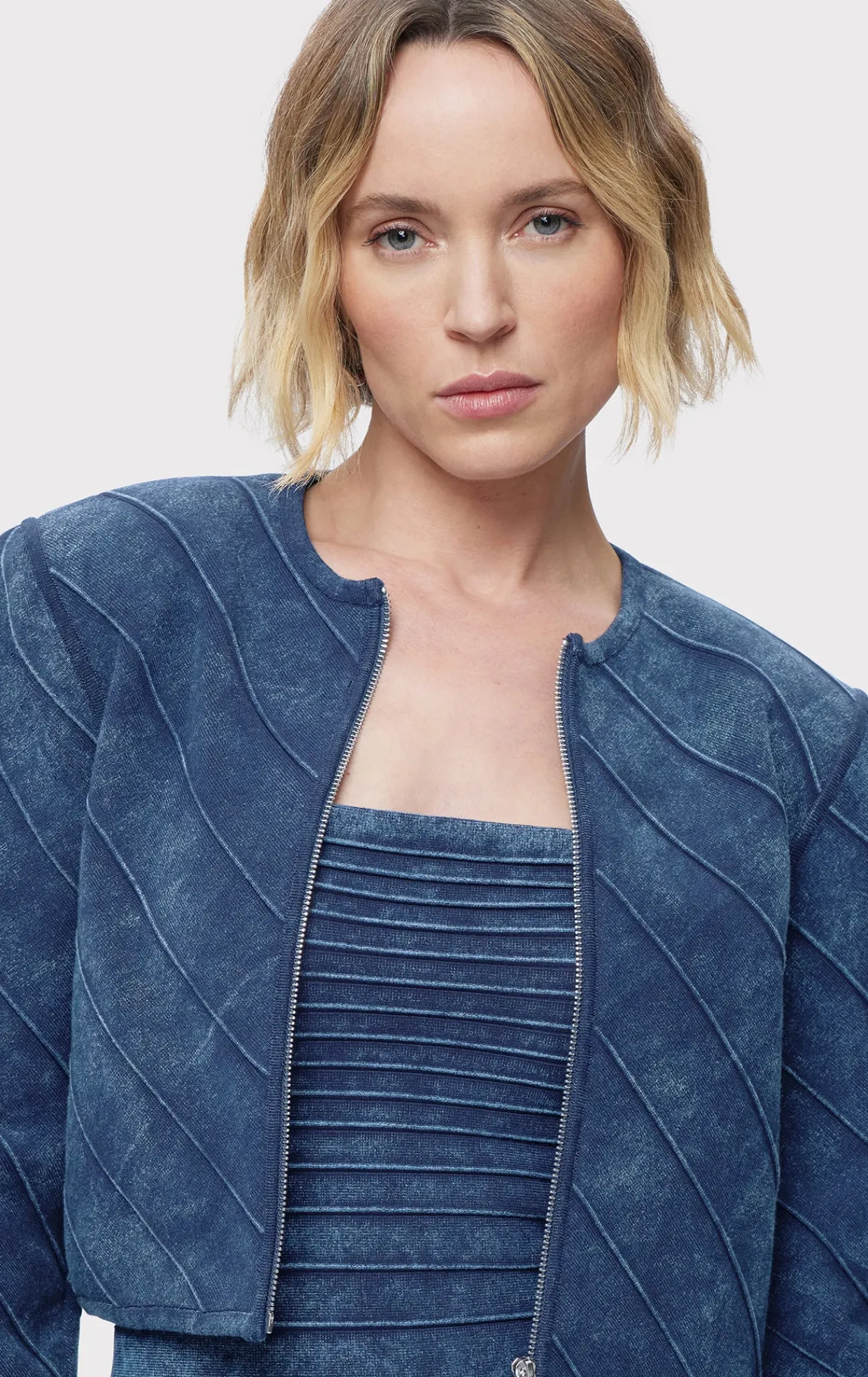 Separates|Jackets-Hervé Léger THE RILEY JACKET INDIGO MULTI
