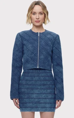 Separates|Jackets-Hervé Léger THE RILEY JACKET INDIGO MULTI