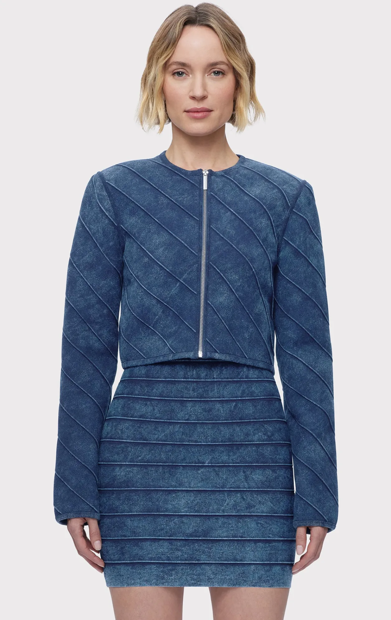 Separates|Jackets-Hervé Léger THE RILEY JACKET INDIGO MULTI