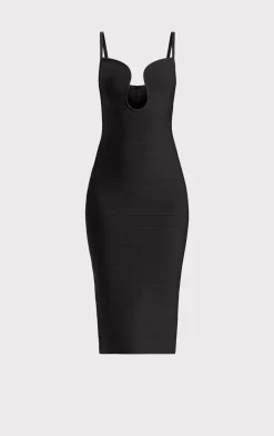 Dresses-Hervé Léger THE SALMA DRESS BLACK