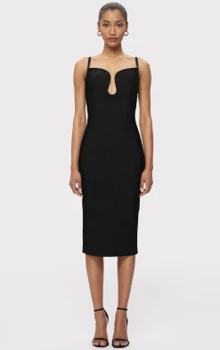 Dresses-Hervé Léger THE SALMA DRESS BLACK
