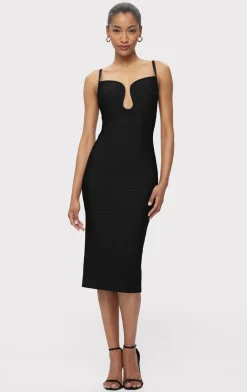 Dresses-Hervé Léger THE SALMA DRESS BLACK