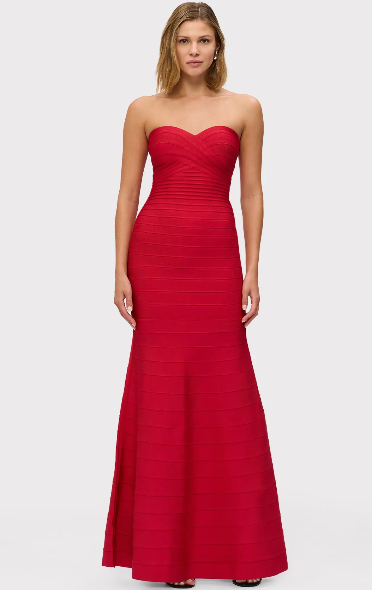 Dresses|Gowns-Hervé Léger THE SARA GOWN LIPSTICK RED