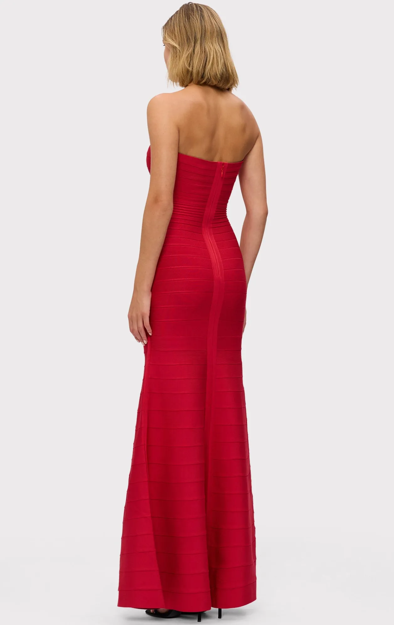 Dresses|Gowns-Hervé Léger THE SARA GOWN LIPSTICK RED