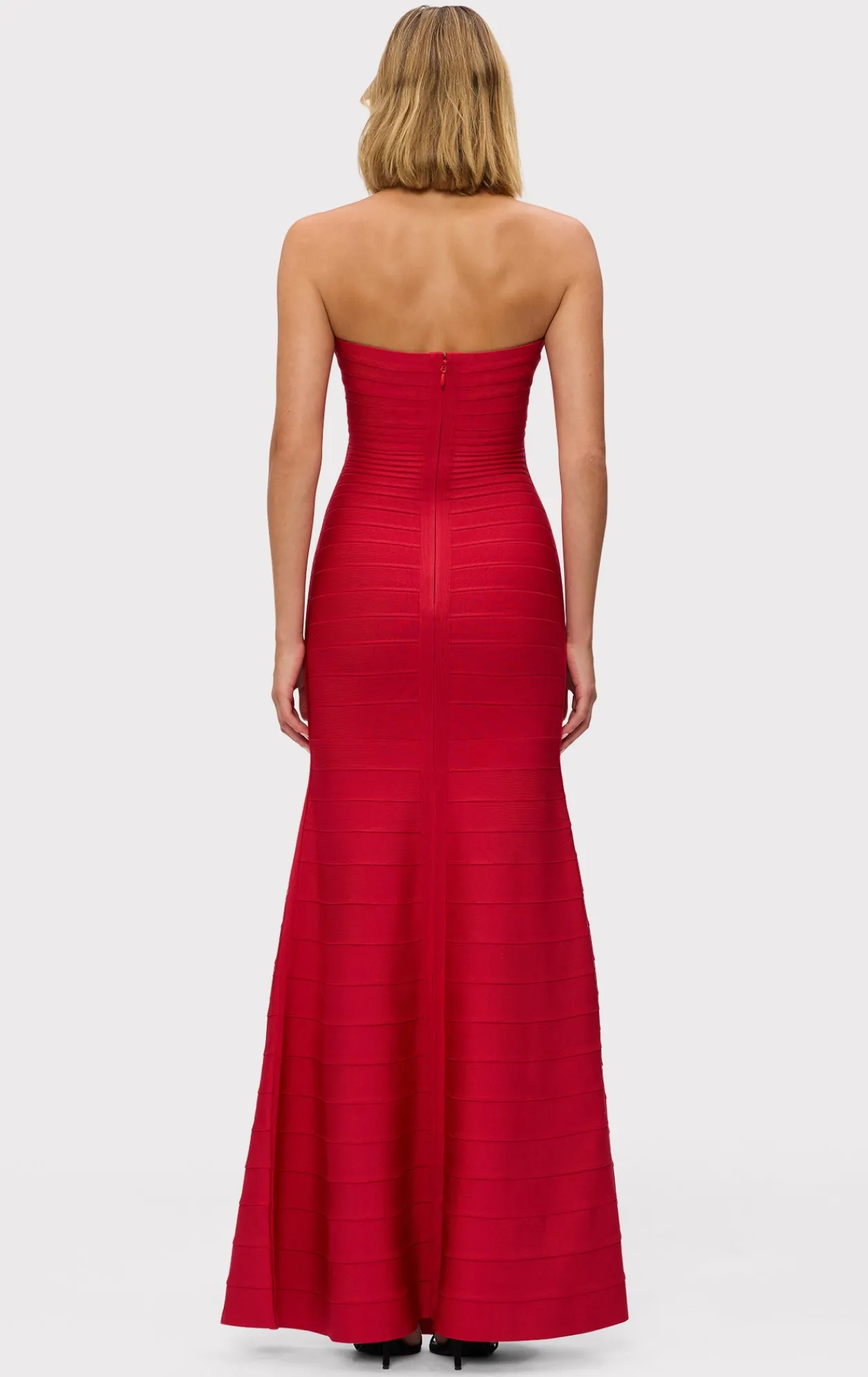 Dresses|Gowns-Hervé Léger THE SARA GOWN LIPSTICK RED